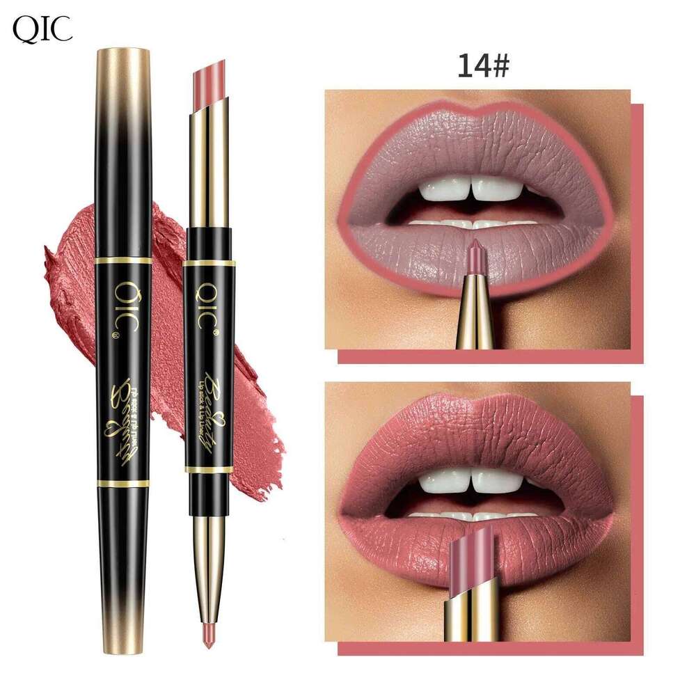 2 IN 1 Lip Liner Waterproof Nude Matte Lipstick Pencil Sexy Red Long Lasting Double Ended Lipliner Makeup Cosmetics For Women X250710