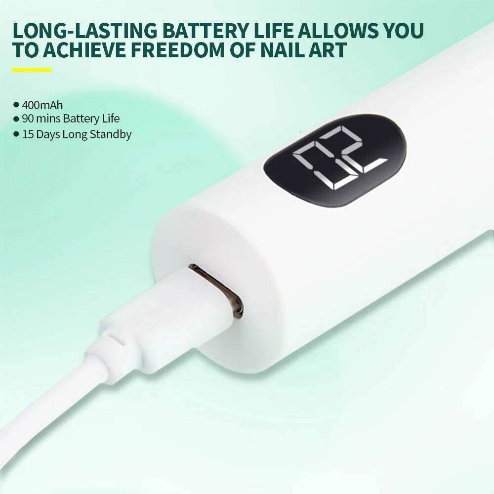 Portable LED Lamp with Stand Handheld UV Light for Gel Nails Cordless Rechargeable USB Dryer 1PC Nail X250710