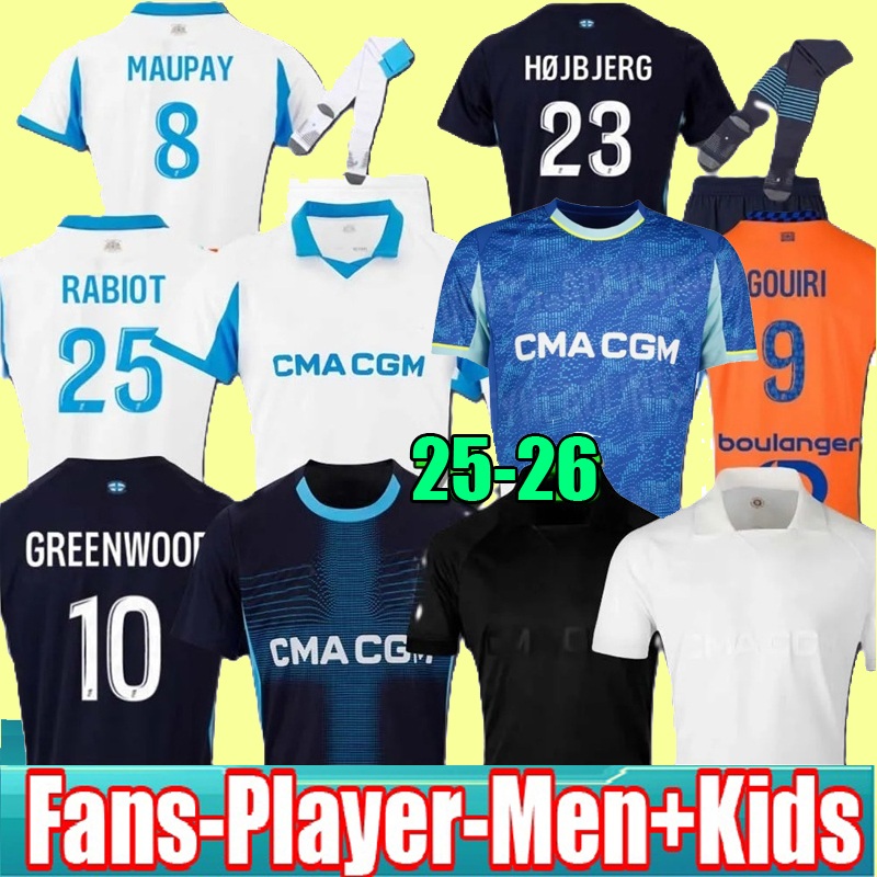 S-4XL 24 25 26 maillot de foot GREENWOOD marseilL e Soccer jersey 125th Anniversary 4th OUNAHI harit 2024 2025 OM Men Kids football shirt hommes enfants NDIAYE Mbemba