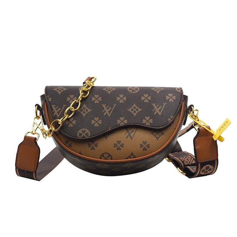 Shoulder Crossbody Purse Designer New Tote Bags For Womans Ladies Flap Printing Fashion Half Shoulder Bag Circle Girl Messenger Bag