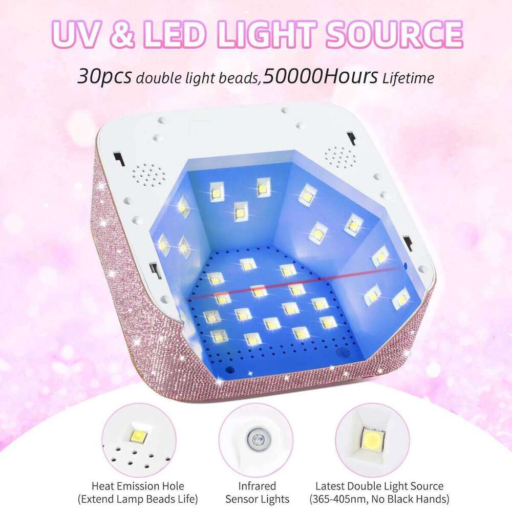 Rechargeable LED Nail 30LEDS Cordless UV Light Nails Professional Curing Lamp For Gel With Touch Screen Salon Tools X250710