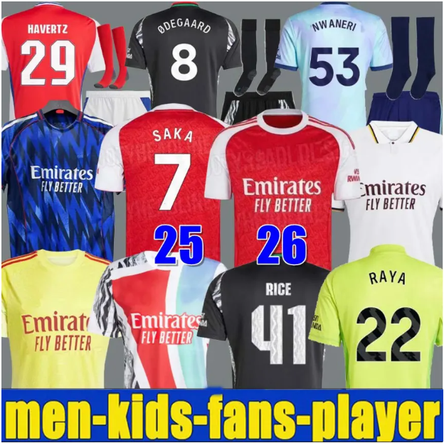 Arsenal Football Kits 24 25 26 Baby Clothing Kids Sets Children Outdoor Apparel Jerseys Arsenall Jersey 2025 2026 Saka ODEGAARD HAVERTZ RICE SMITH ROWE G.Jesus