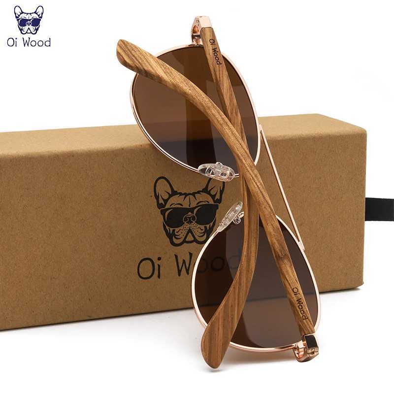 Oi Wood Sunglasses Sunes ot Sun es Men Wen Polarized Eyewear Blue UV400 ns W250709