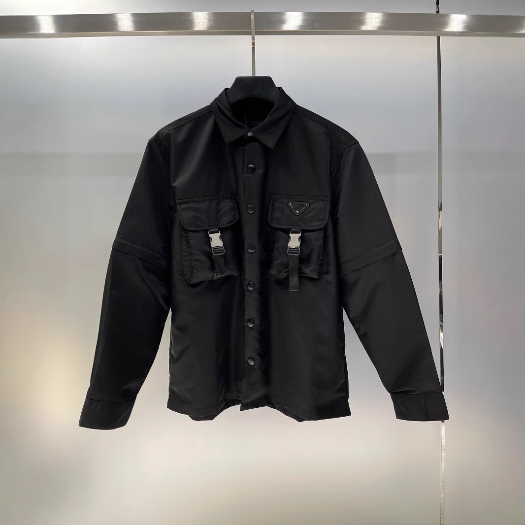 25 Years Spring and Autumn New Style Chest Triangle Logo Casual Detachable Jacket Coat Top