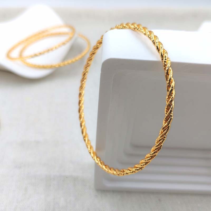 8pcs Fashion Dubai Bangle Jewelry Gold Color Dubai Bracelet for Men/Women Africa Arab Items Wedding Bridal Gifts 250324
