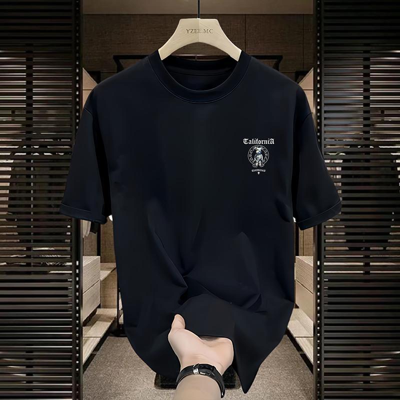 free shipping for man The pure cotton men's printed T-shirt is a trendy versatile round-neck T-shirt Cartoon print Youth trend attractive Skin-fr