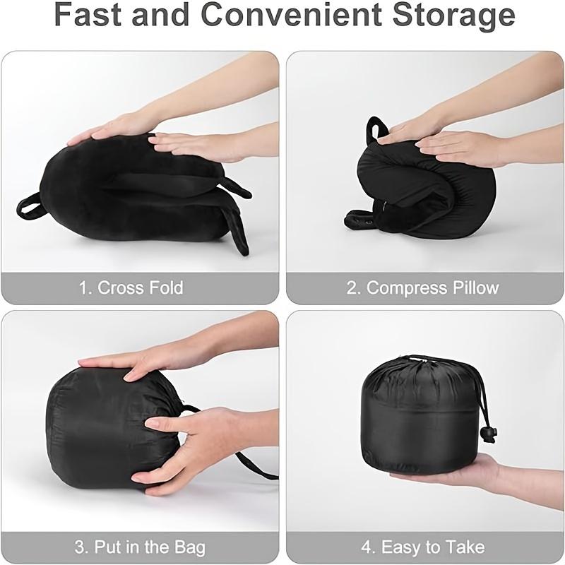 Cervical rod pillow U-Shaped Memory Foam Cervical Pillow for Travel & Office - Velvet Cover with Cotton Core
