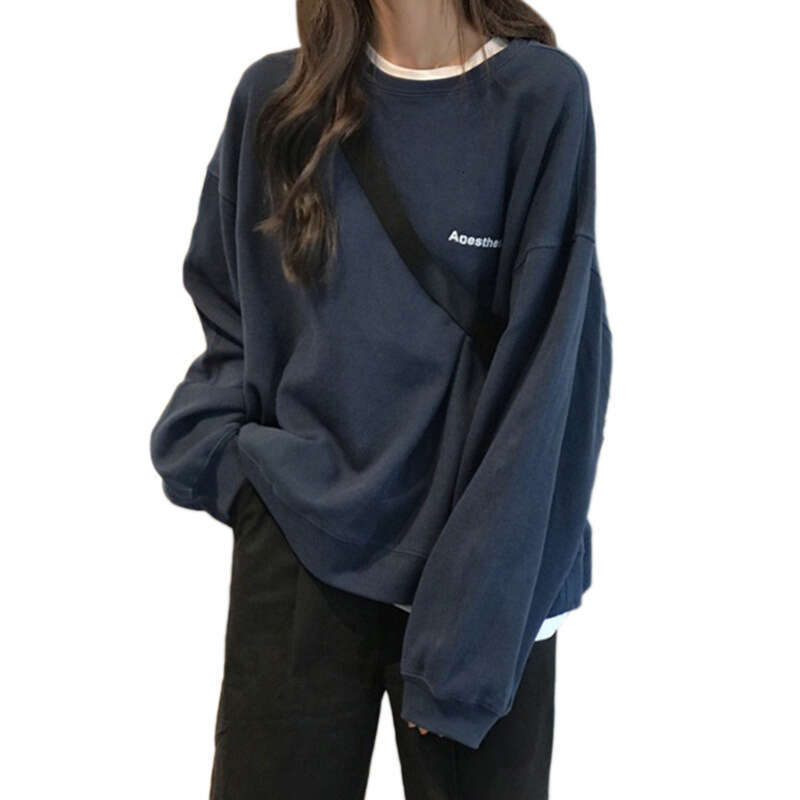 Autumn New Korean Style Letter Loose Slimming Long Sleeve Sweatshirt For Female Students Thin Jacket Trendy B5