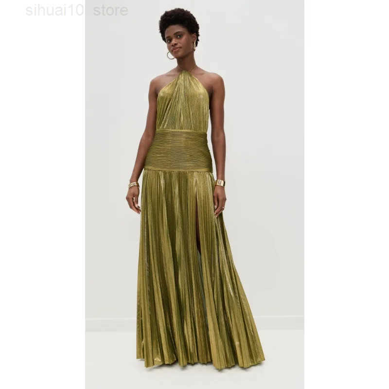 Elegant Women's Corset Cocktail Dress: Off-Shoulder Halter Gown with Slit for Parties & Special Occasions C260312