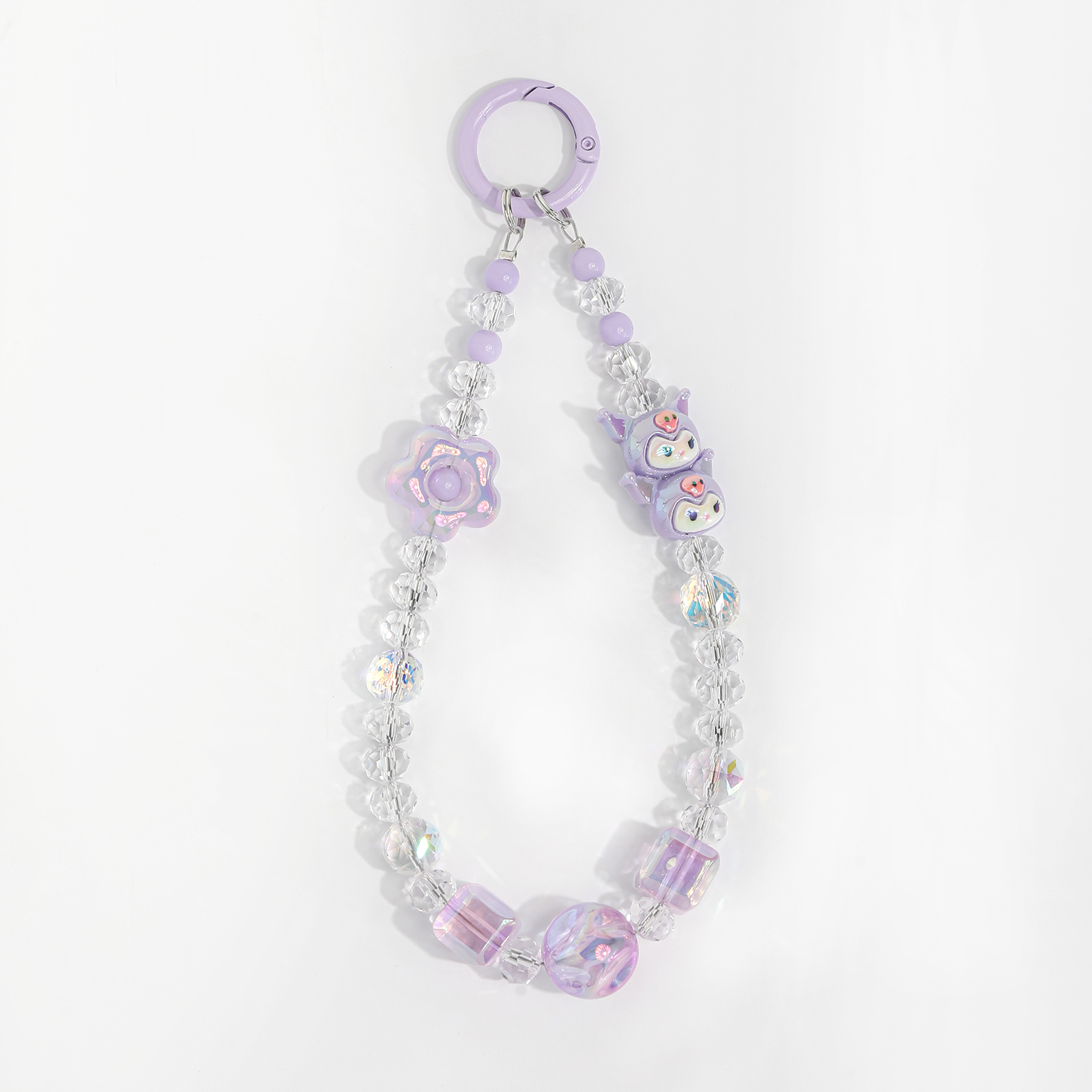 Cartoon Character Transparent Bead Phone Chain fashionable mobile phone chain