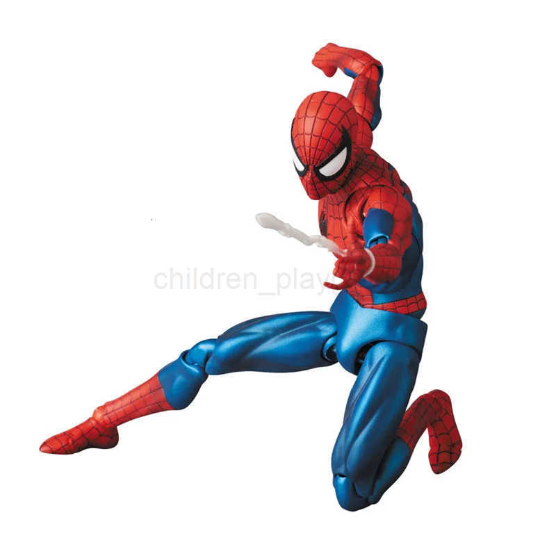 Disney Mafex 075 Spiderman Action Figure 16cm High Quality Spider Man Multiple Accessories Model Doll Toys Collection Gifts W250710