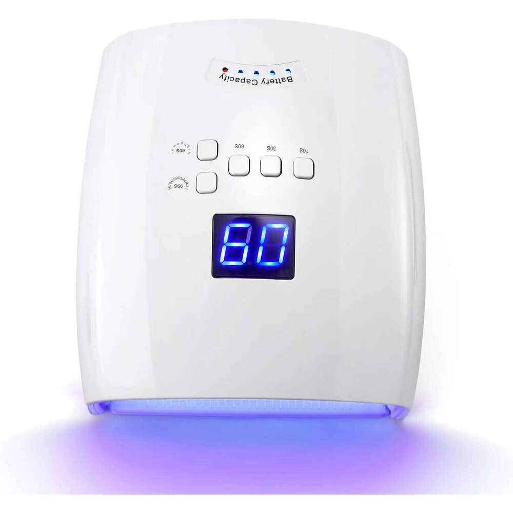 Rechargeable UV LED 66W Lamp with LCD Screen 4 Timer Settings Nail Art Manicure Tools for Home and Salon X250710