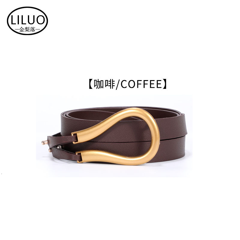 Horseshoe Buckle Belts For Women Jeans Dress Decoration Ladies Ornament European Style Fashion Sash Alloy/PU Women Coat Belt 220614