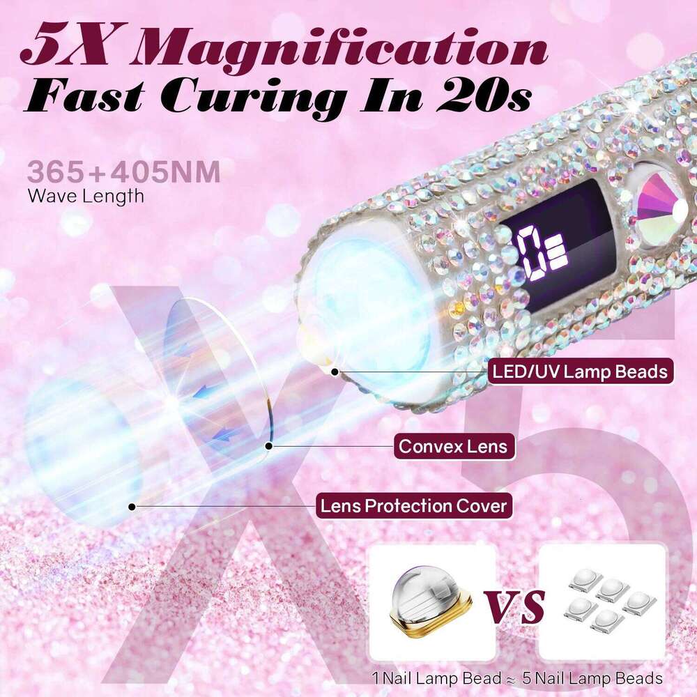 DianaBeauty Handheld Dryer UV/LED Curing All Gel Polish Art Tool USB Rechargeabl Quick Dry Nail Lamp X250710
