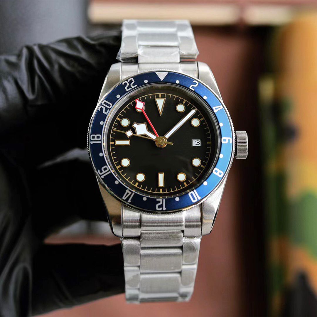 Men casual watch mechanical automatic calendar 42MM stainless steel watch luxury belt men watch Elegant Auto-Movement Timepiece - Durable Radiant Mechanized