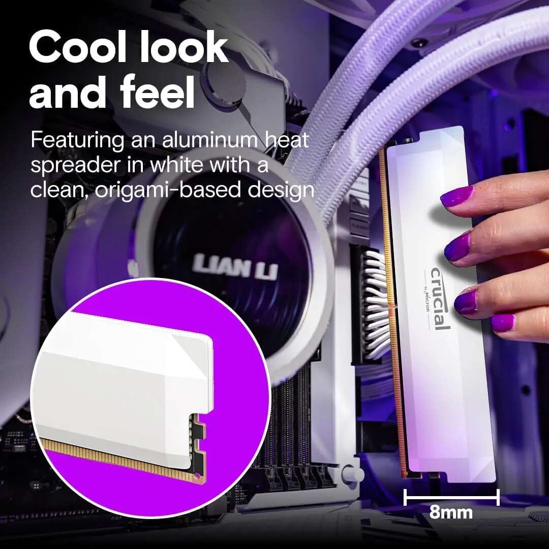 Crucial Pro DDR5 RAM 32GB Kit (2x16GB) 6000MHz 6400MHz Overclocking Desktop Gaming Memory Intel XMP 3.0 AMD Expo Compatible