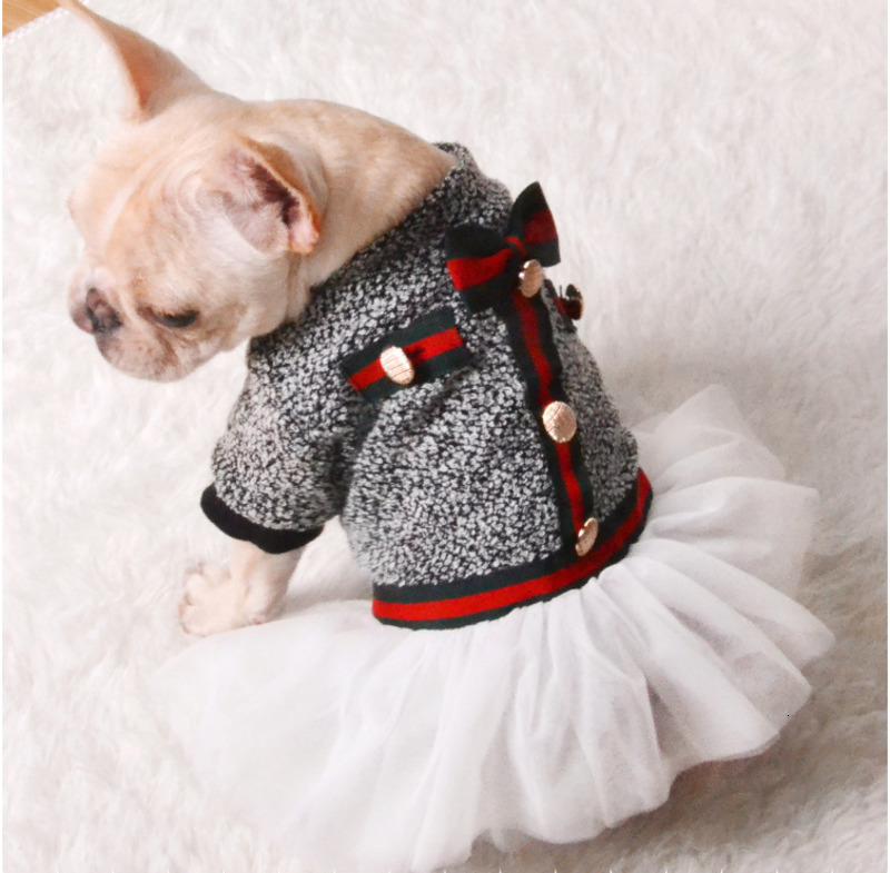 Dog Clothes for Small Dogs Autumn Outfit Cute Princess Style for Teddy Bears Trendy Medium Dog Autumn Winter Thickened Dress 250710