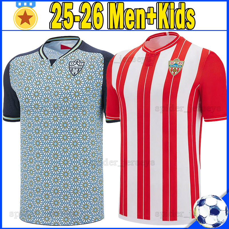 25 26 UD Soccer Jerseys LOPY MELERO Union Deportiva Almeria 2025 2026 SUAREZ ARRIBAS Football Shirts ROBERTONE LEO BAPTISTAO EDGAR Men Uniforms kids kits Set