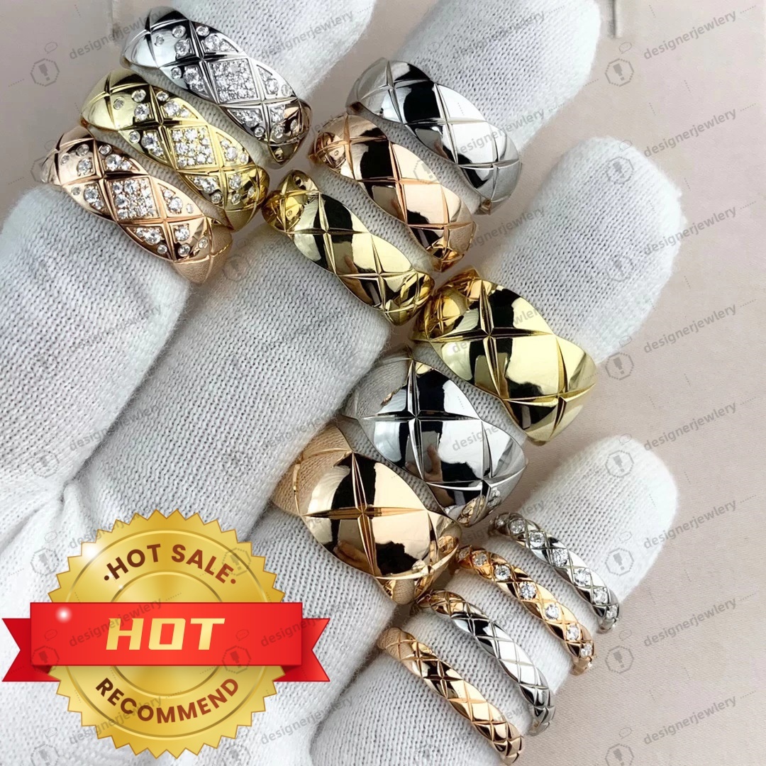 Luxury Wedding Ring Designer Gold Rings Women Men Fashion Unisex Ring Couple Rose Silver Ring Jewelry Party Valentine's Day Gift Friendship Rings diamond rings