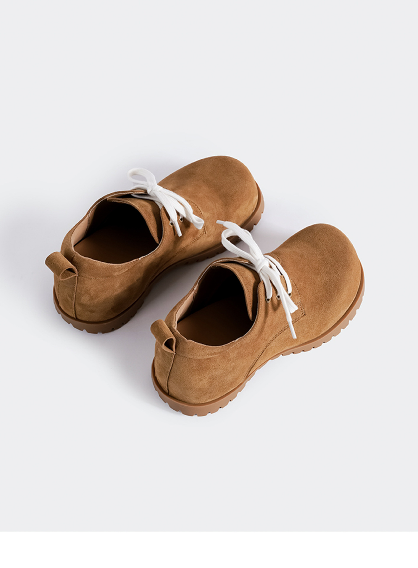 Stylish Fashion Women Leather Shoes Oversized Versatile Round Toe Leather Thick Sole Chunky Rock Gothic Shoes Leather Non-Slip Air Cushion Comfortable