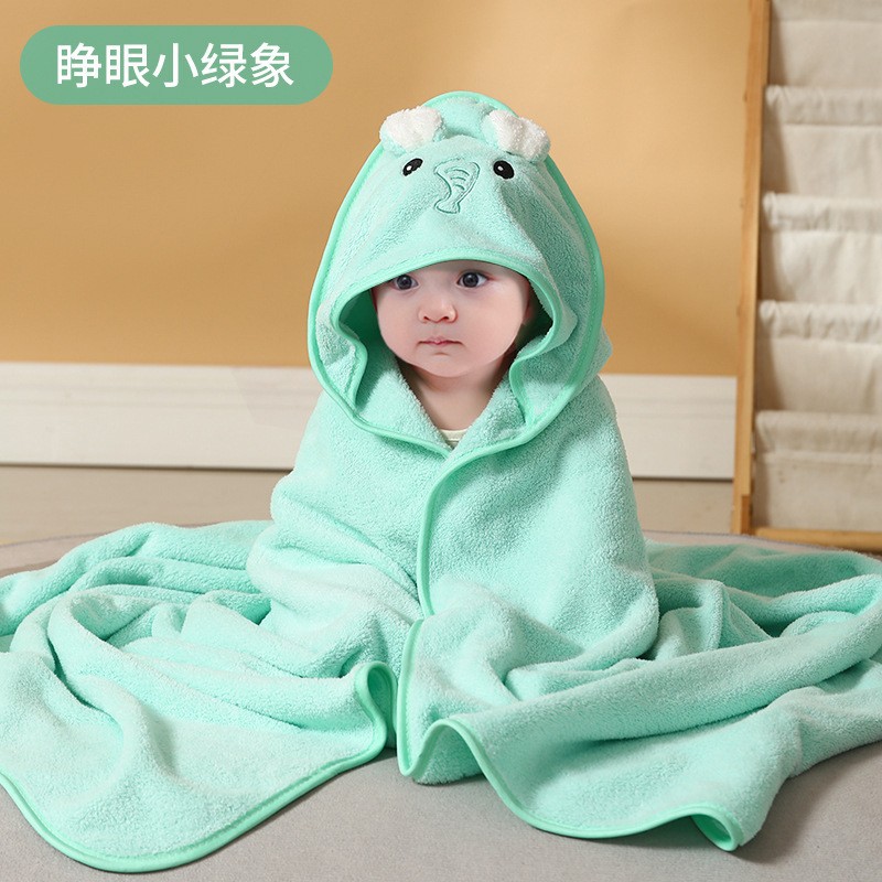 Cute Bath Towel for Baby Soft Absorbent Towel Newborn Swaddle Wrap Baby Blankets for Girls Boys