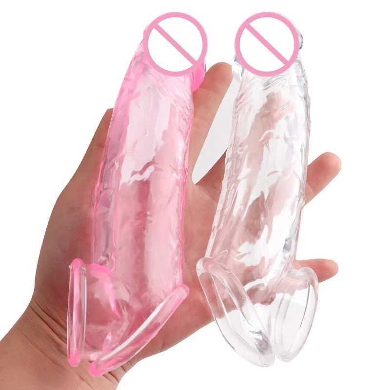 Reusable Sleeve adult toys Extender Rings Delay Ejaculation Condoms Dick Silicone Glans Cover Enlargemenst Sex Toys For Mens