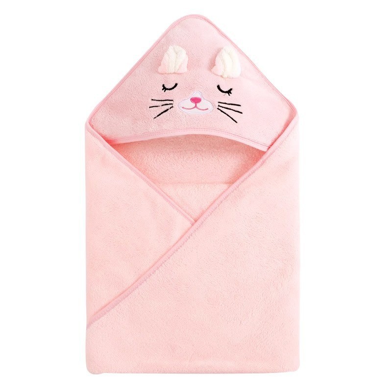 Cute Bath Towel for Baby Soft Absorbent Towel Newborn Swaddle Wrap Baby Blankets for Girls Boys