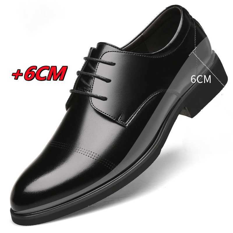 FUQIAO Formal Height Increasing Shoes Man Taller Elevator 6CM Invisible Insole For Men Heighten Increased Oxfords Business LiftXJ250710