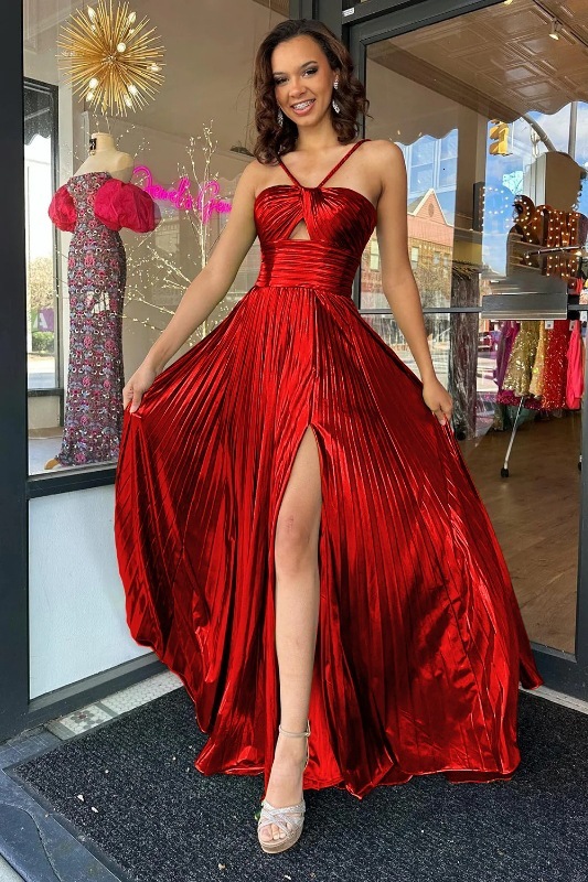 Women's Dress Sexy Evening Gown Slit Sleeveless Gold Stamping Backless 8120 ddmysept