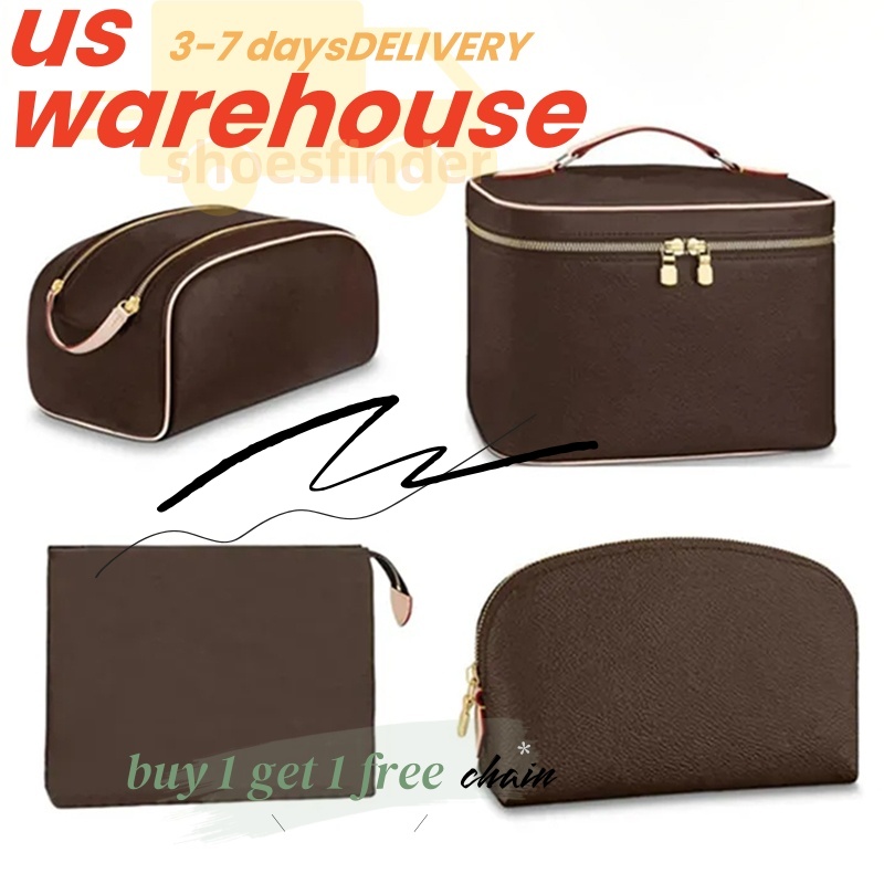 designer Cosmetic Bag Toiletry Pouch Makeup Bag Cases Women large shoulder purse woman handbag crossbody bags Clutch Handbags Purses Wallets dust bag