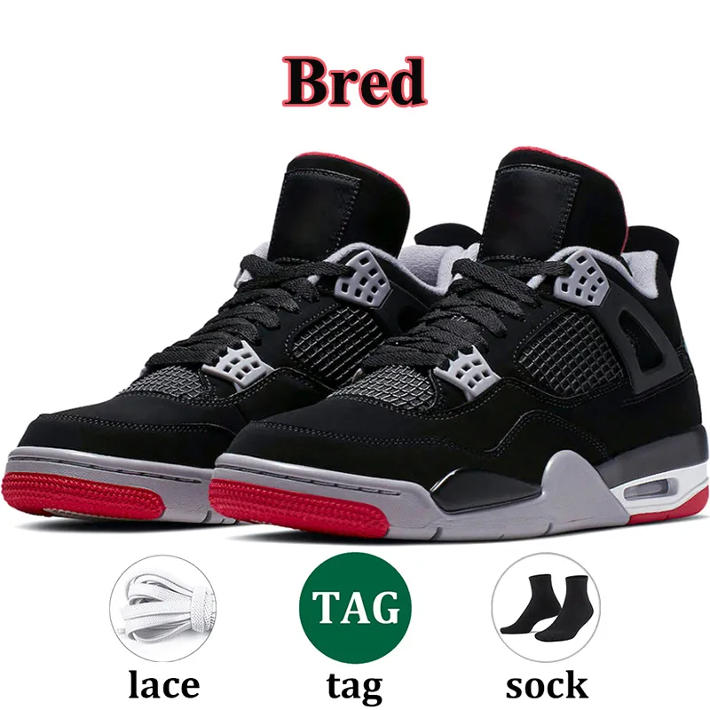 Designer Shoes Mens 4 4s Basketball Shoes Sneakers Military Black Cat Pine Green Seafoam White Oreo Red Thunder Bred Cacao Cherry 11 11s j11 UNC Cool 