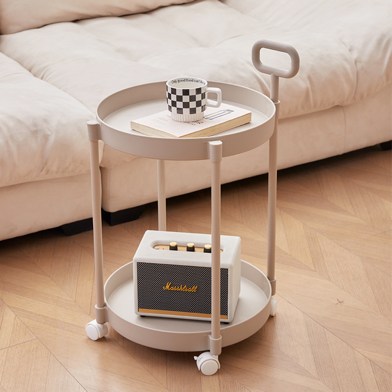 M7121 Household coffee table movable creative sofa side table small apartment bedside storage rack