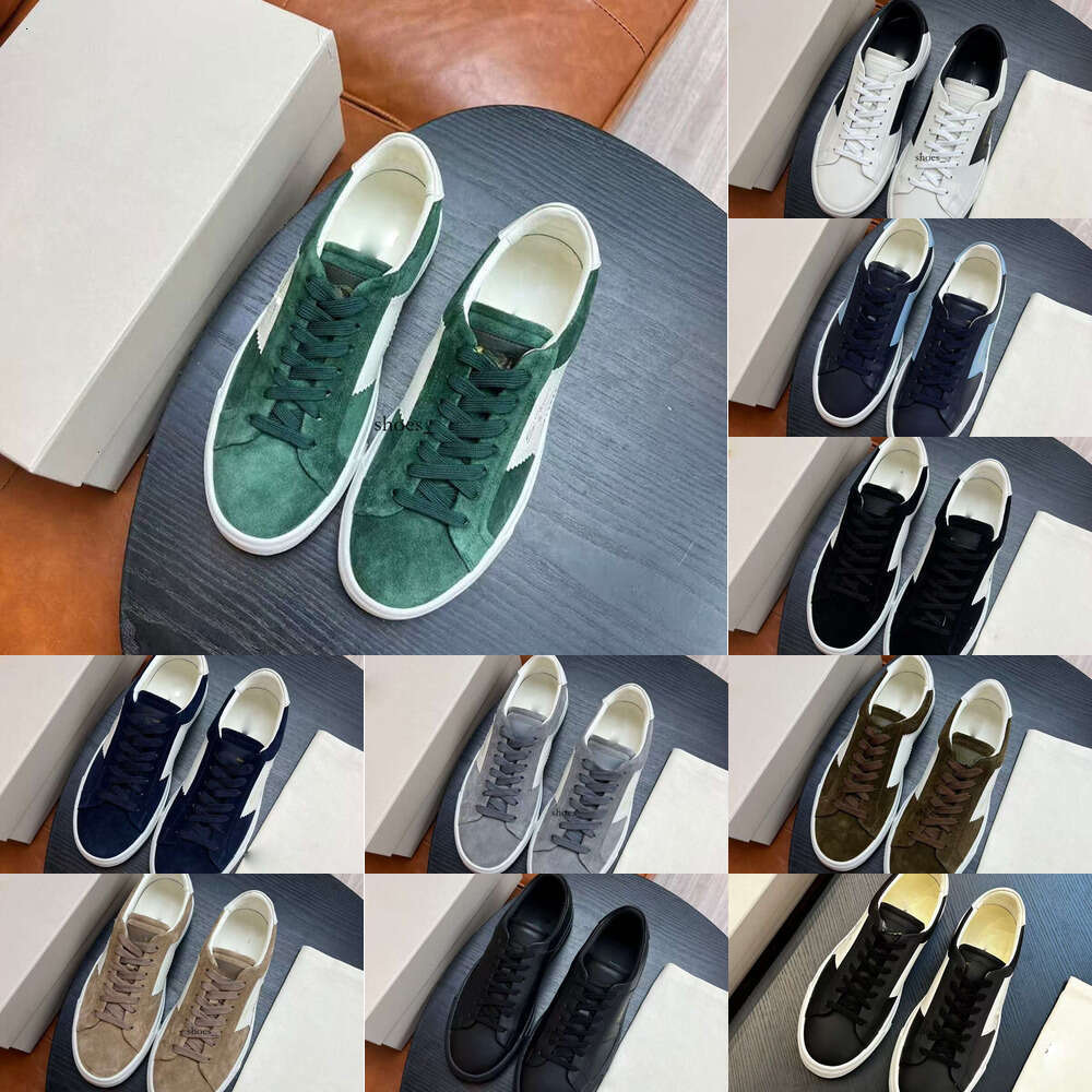 shorts 2025 Designer New Style High-End Casual Sneakers Genuine Leather Cow Suede Trendy Academic Style Versatile Men's and Women's Shoes