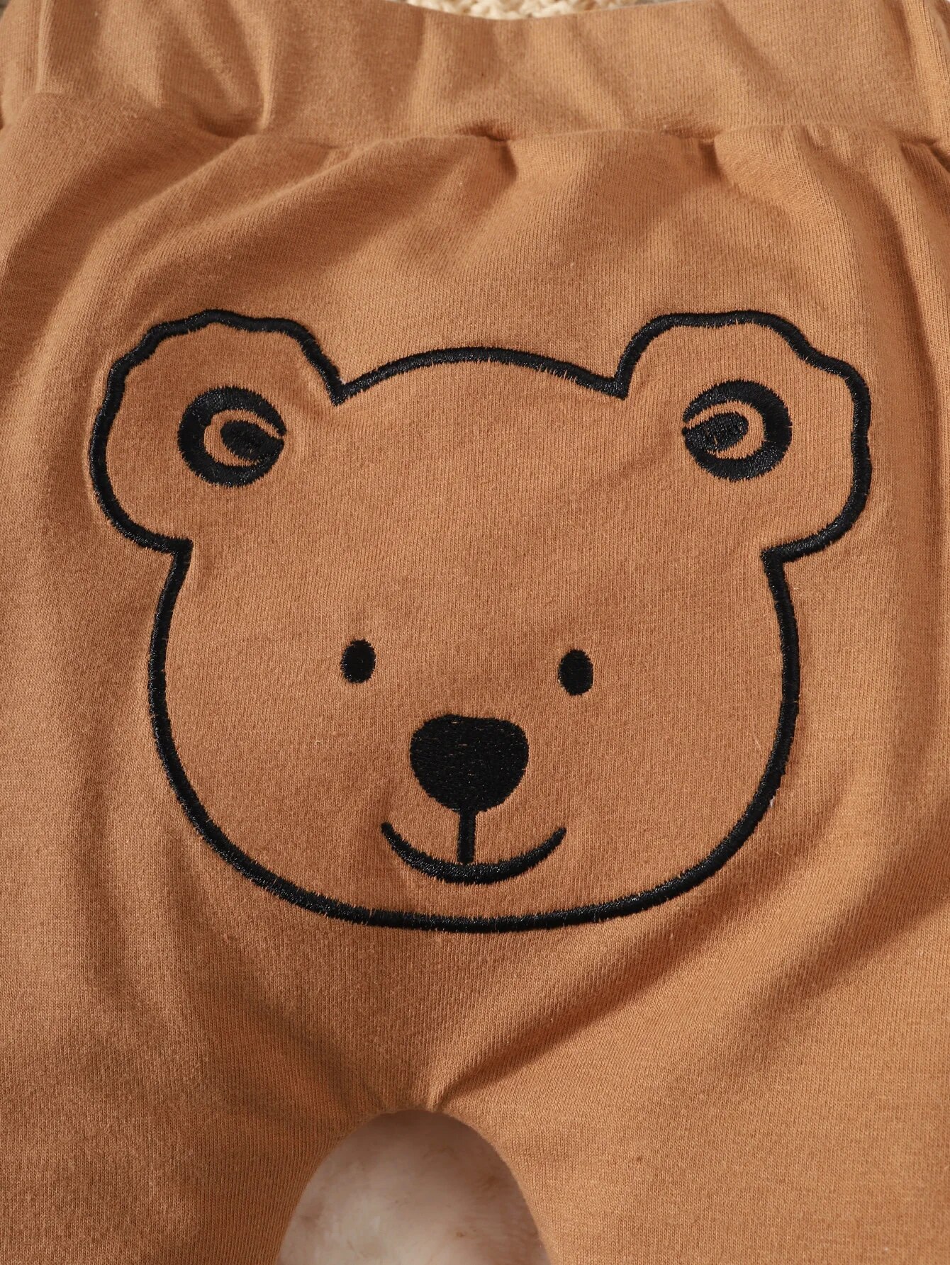 4PCS Clothing Set 0-9 Months Newborn Boy Bear Short Sleeve Romper+Pants+Hat+Sock Infant Baby Full Moon Photography Outfits