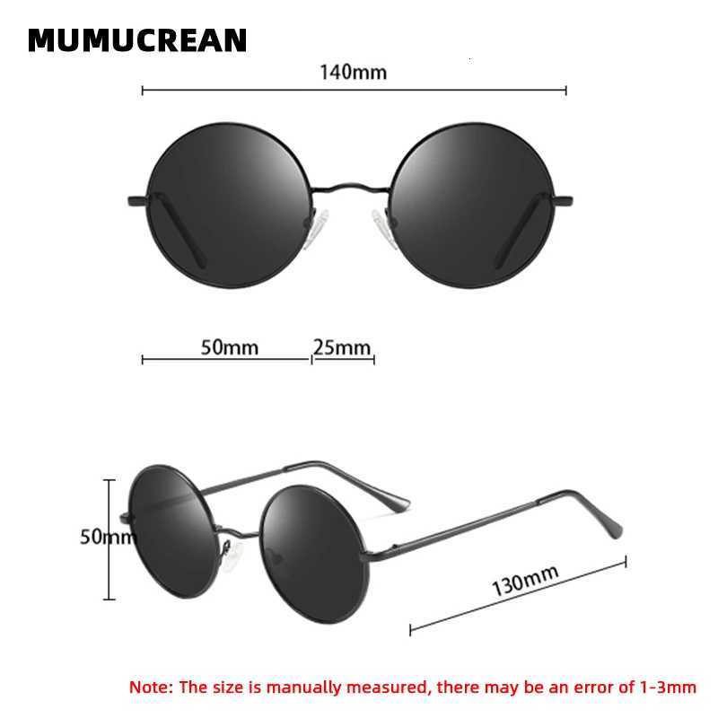 New ic polari sunes for men retro round fe es for wen fashion mti-color flash color sunes W250709