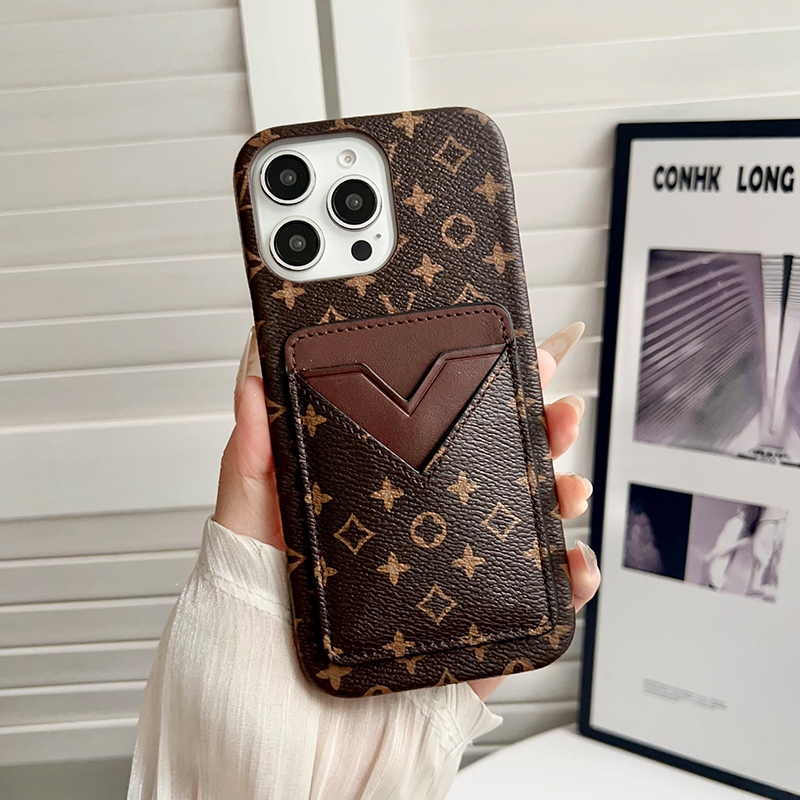 Phone Case Designer iPhone Case Luxury Wallet Card Holder for Apple iPhone 16 15 Pro Max 14 Plus 13 12 11 Pro Max 13Pro Card package Card Pocket 2025