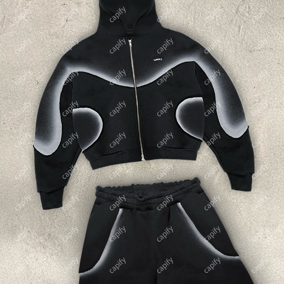 Spider Hoodie Designer Hoodie Men's And Women's Street American Printed Cardigan Hooded Sweatshirt Casual Versatile Jacket Daily Outfit Set