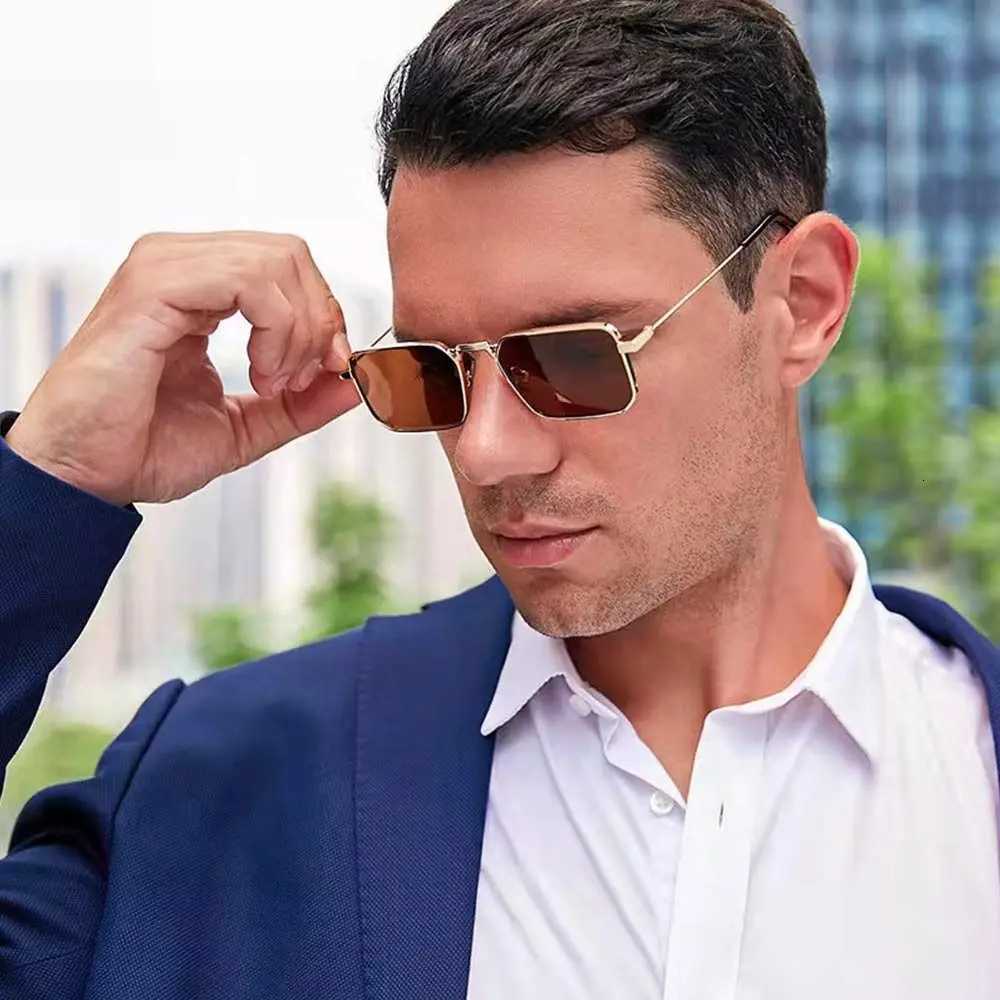 Fashion Small Rectang Sunes Men Wen Vintage Punk Square Driving Sun es Luxury Brand Metal Fe Black Eyewear W250709