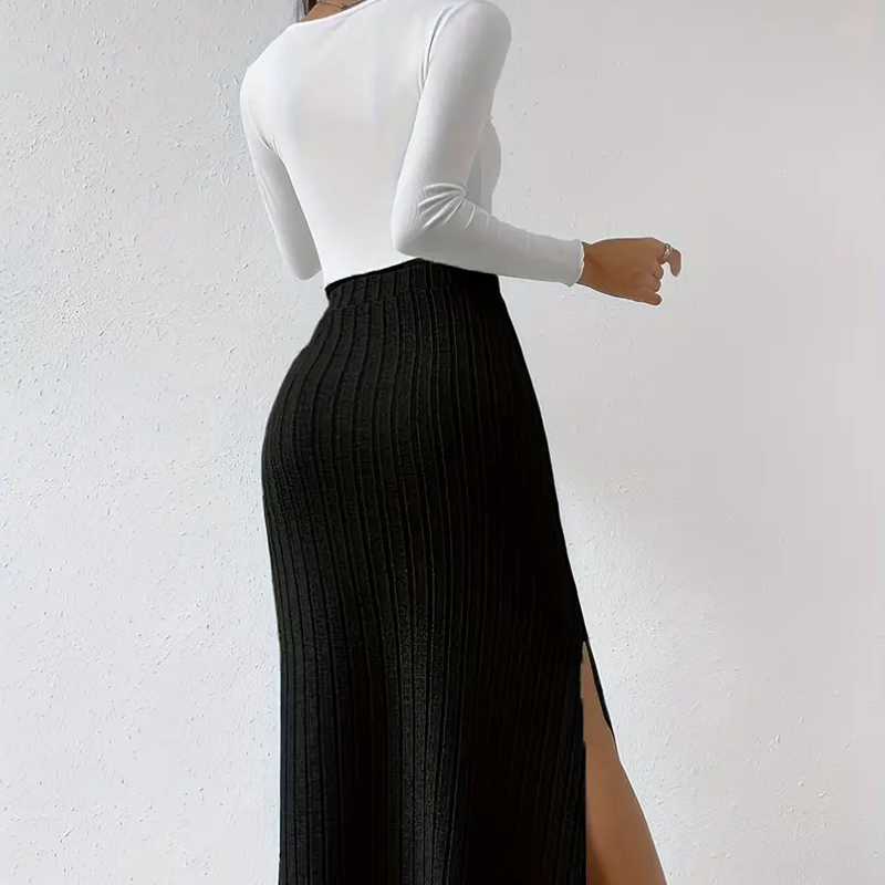 Basic and casual half-body dress Casual Cotton Blend Midi Length A-Line Shift Dress for Women