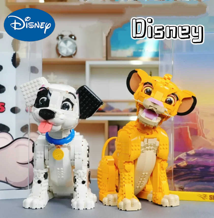 Disney Lion King Simba 43247 43269 101 Dalmatians Dog Building Block Series Adult Children Boys and Girls Assembly Toy Model Party W250710