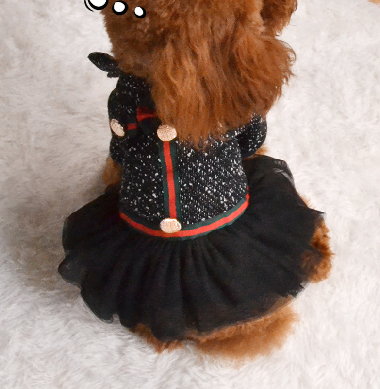 Dog Clothes for Small Dogs Autumn Outfit Cute Princess Style for Teddy Bears Trendy Medium Dog Autumn Winter Thickened Dress 250710