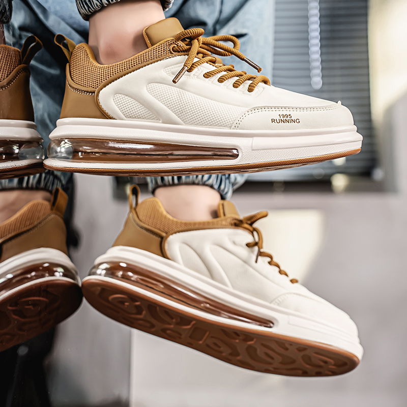 9020- New Fashionable Forrest Gump Shoes for Men, Trendy Brand Soft Bottom, Comfortable Running, Sports, Leisure, Height Increasing, Korean Version Bo