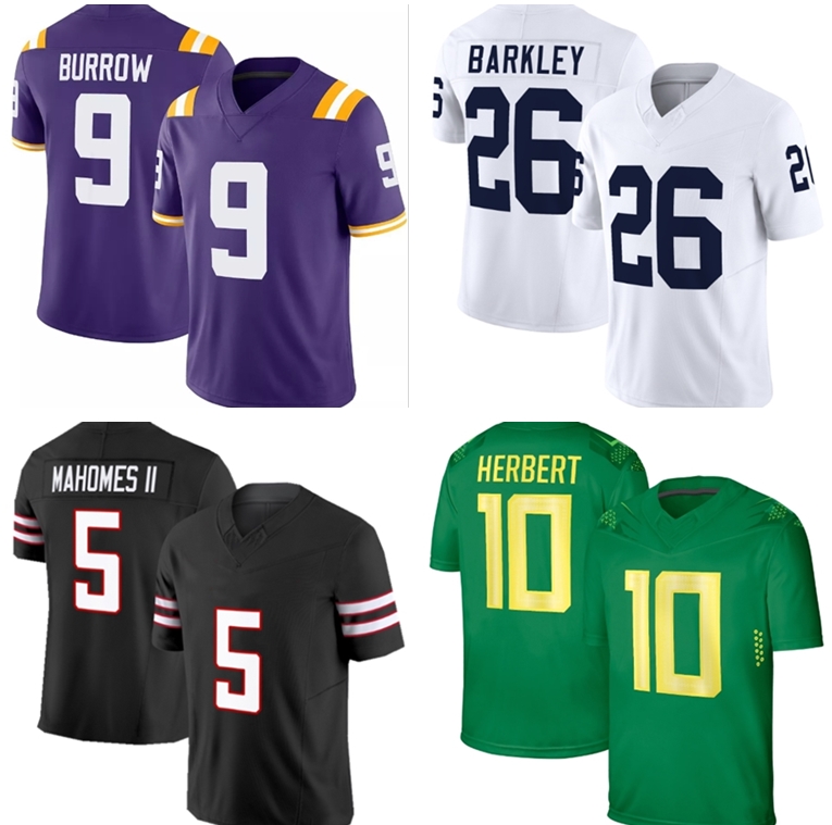 College Football Justin Herbert Jerseys Burrow Barkley Mahomes II Jersey