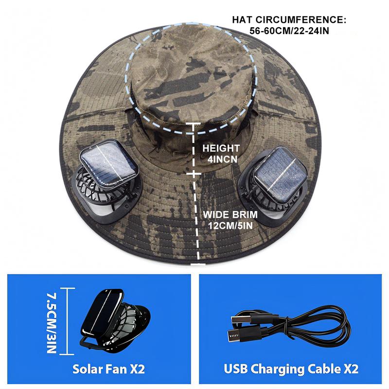 Breathable Mesh Solar Electric Hat with Built-in Fan for Cooling Protection