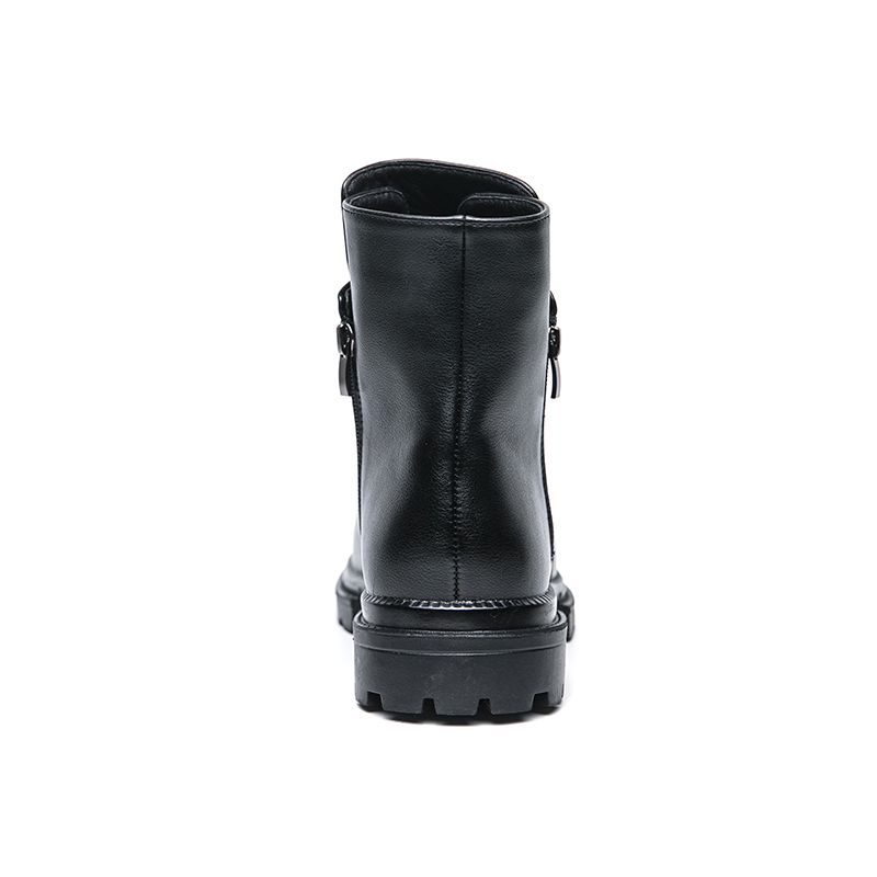 98312 Martin boots men's side zipper new 2025 spring fashion trend men's mid top short boots thick soled workwear boots high top leather sho