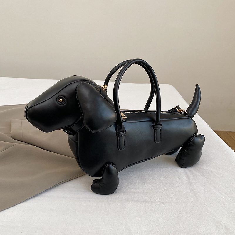Free shipping designer 2025 New Personalized Creative Fun Dachshund Dog Shape Puppy Bag Handbag Crossbody Bag Unique Design
