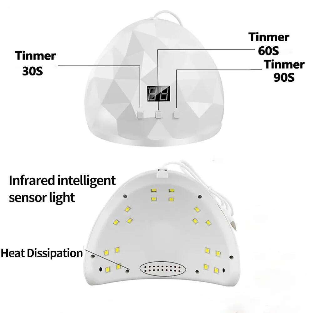 YIKOOLIN 88W Light For Eyes Protection UV Lamp for Nails Gel Nail Polish Curing Dryer Home Salon X250710