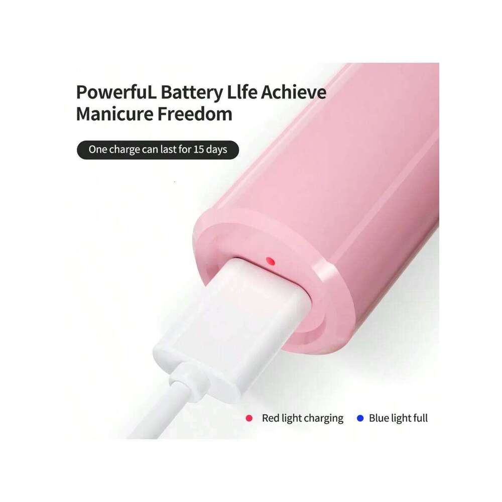 Pink On Screen Display Handheld UV Nail Lamp: Compact, Portable & USB Powered for Ultra - Fast Manicure and Pedicure X250710
