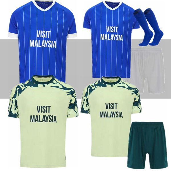 25 26 Cardiff RALLS Soccer Jerseys PHILOGENEP RINOMHOTA COLWILL RATCLIFFE O'DOWDA Home 3rd Child Football Shirts Uniforms Cardiff 2025 2026 men Kids Kits
