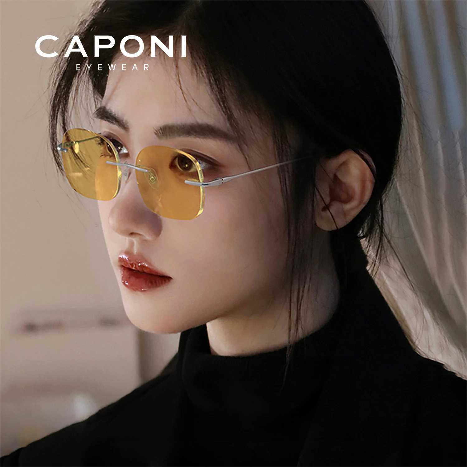 ioni Night Vision Sunglasses Wen High Quality Light Pure Titanium Driving Sunglasses Photochric UV400 BSYS99219 W250709